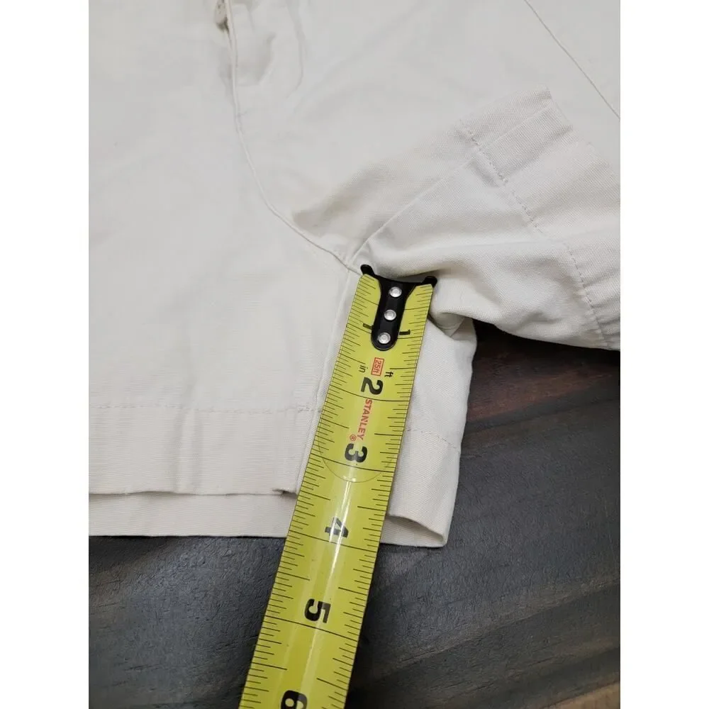J Crew Womens Size 4 Cream Chino Cargo Shorts 3.5 Inseam Pockets
